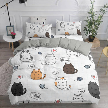 Meow & Purr Cat Bedding Set Duvet Covers KittyNook Cat Company